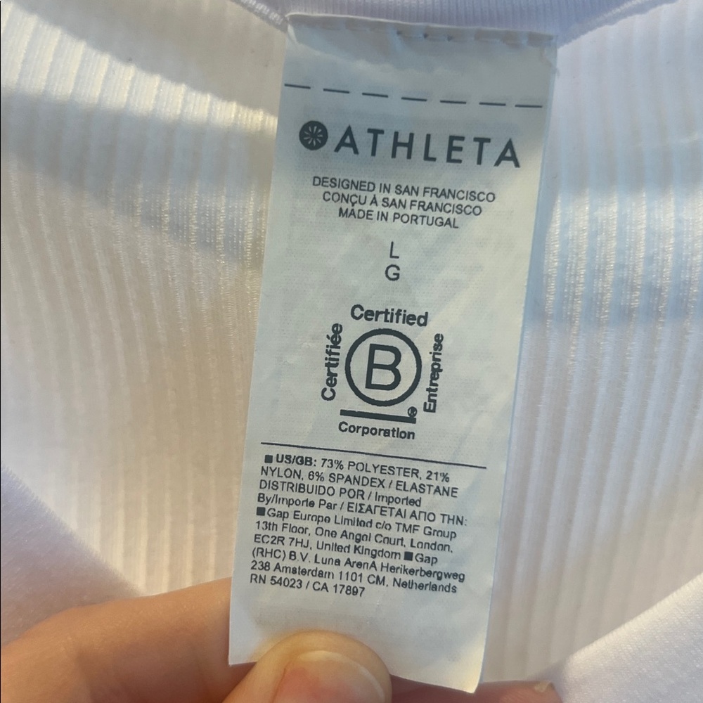 Athleta Renew Seamless Long Sleeve top White NWOT - Picture 4 of 4